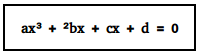 cubic equation