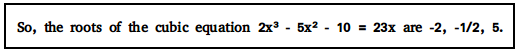 cubic equation